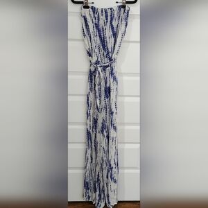 Myra Bag Blue and White Jumpsuit